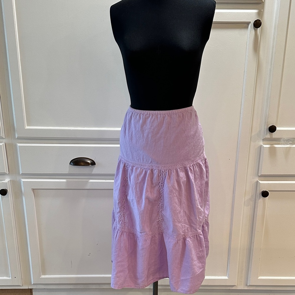 Elegant Lavendar Women's Ruffle Skirt